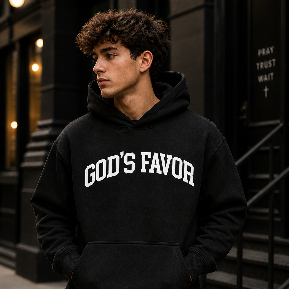 God’s Favor Classic Hoodie — Black Edition