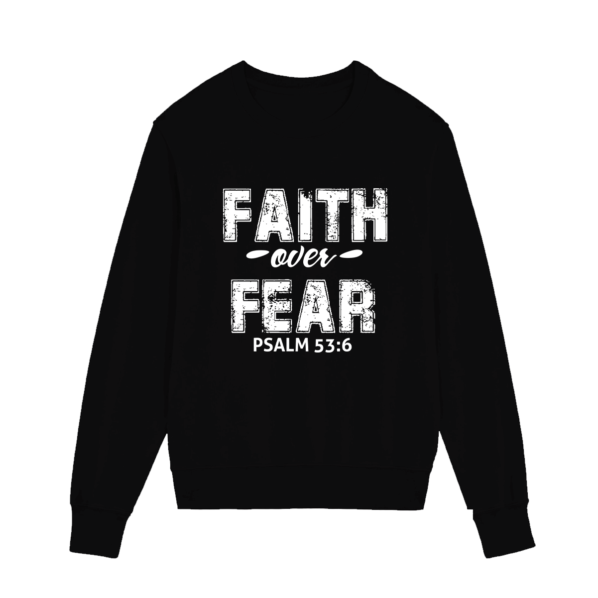 Black T-Shirt - Faith over Fear Sweatshirt (Youth Collection)