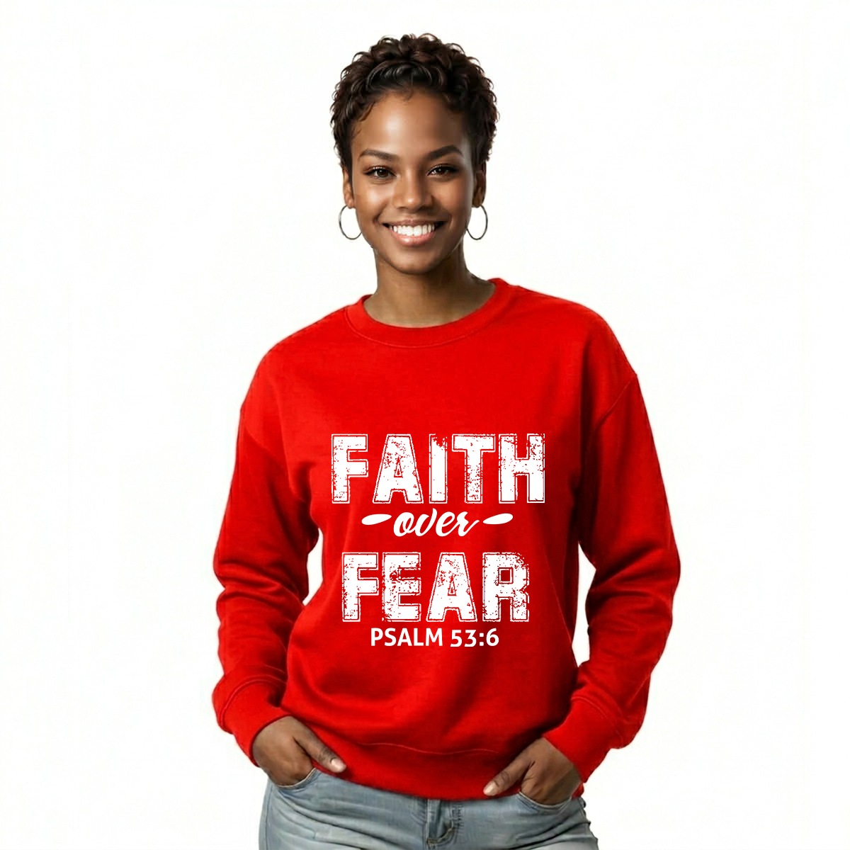 Black T-Shirt - Faith over Fear Sweatshirt (Youth Collection)