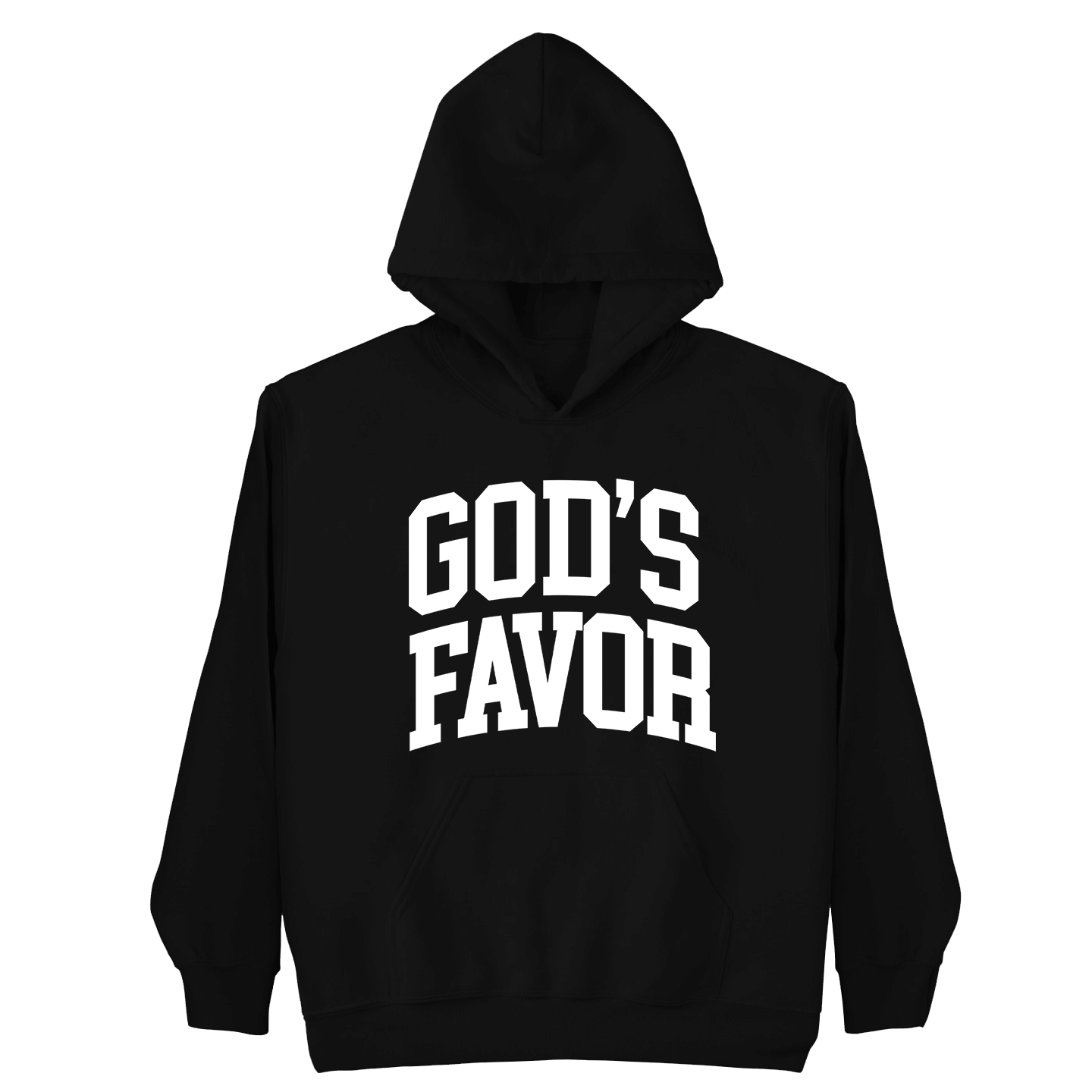 God’s Favor Hoodies Black | White Lettering