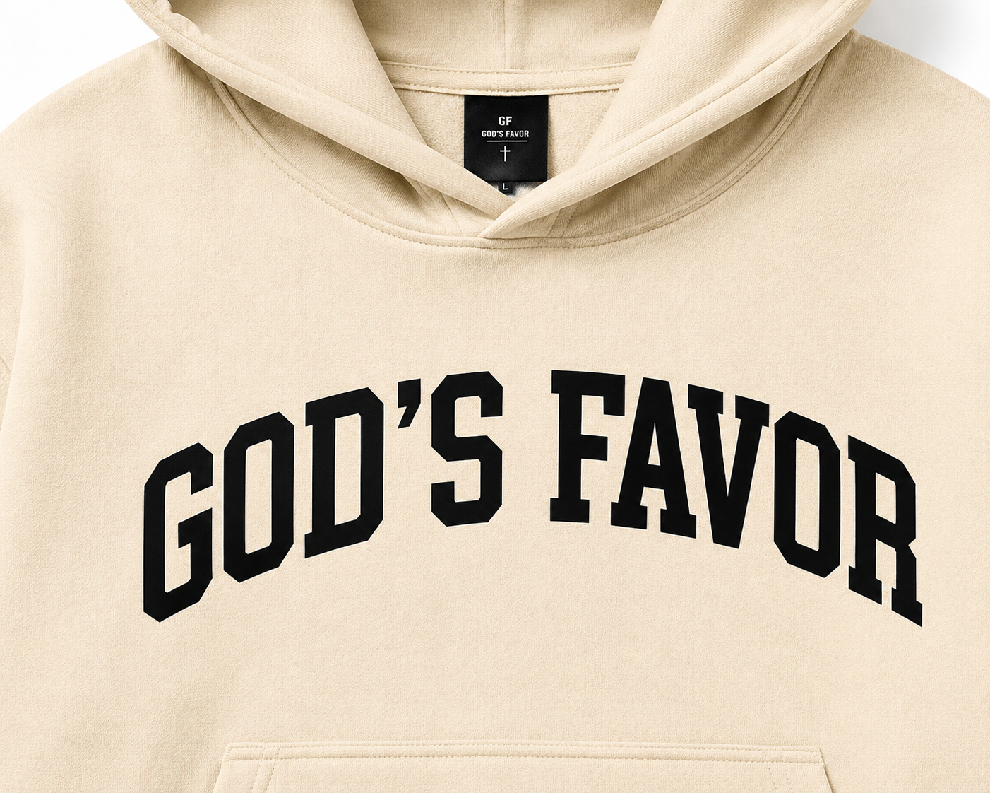 God’s Favor Premium Hoodie – Cream Edition