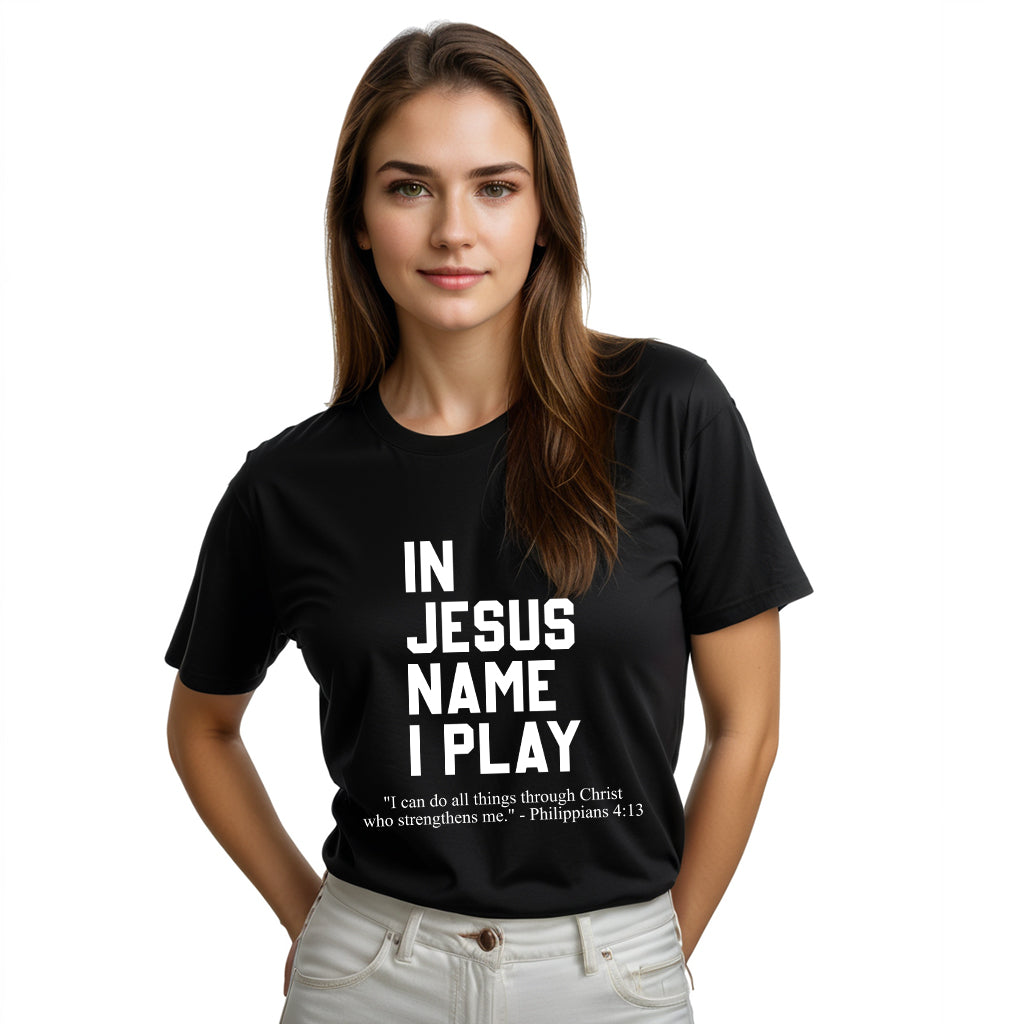 In Jesus Name I Play T-Shirt (Youth Collection)