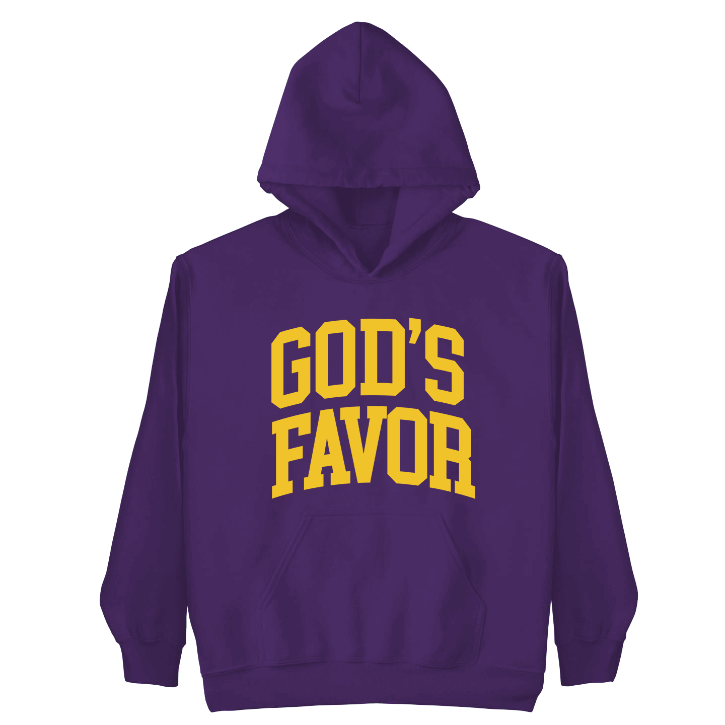God’s Favor Hoodies Purple | Gold lettering