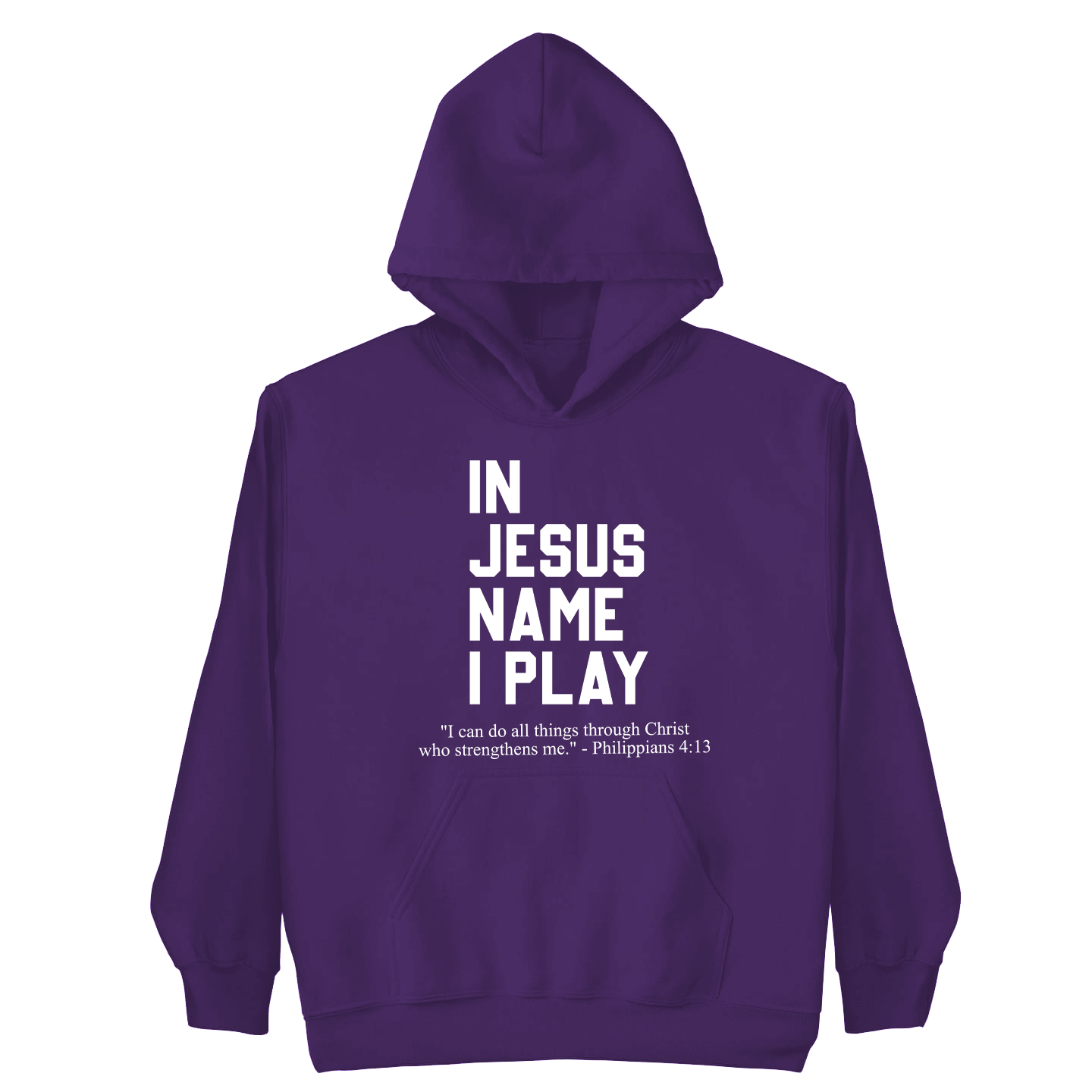 In Jesus Name I Play Hoodie (Youth Collection)