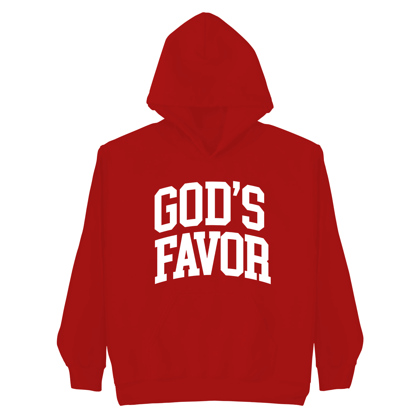 God’s Favor Hoodies Red | White Lettering