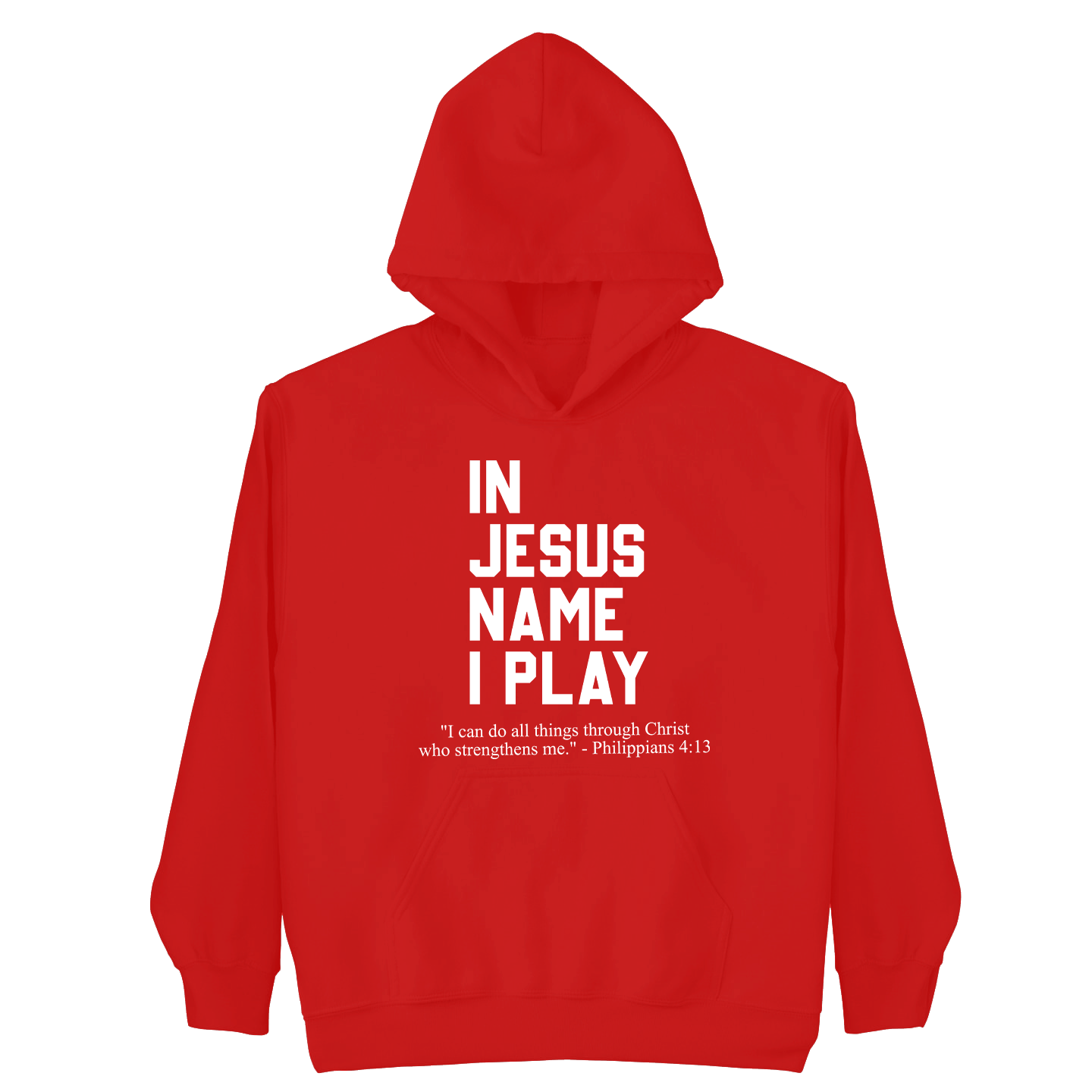 In Jesus Name I Play Hoodie (Youth Collection)