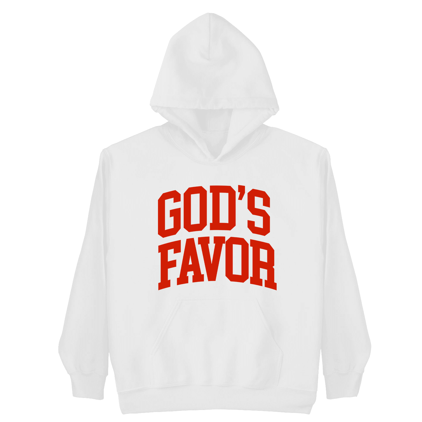 God’s Favor Hoodies White | Red lettering