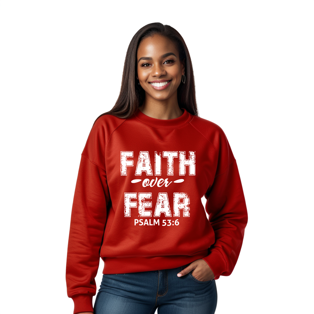 Black T-Shirt - Faith over Fear Sweatshirt (Youth Collection)