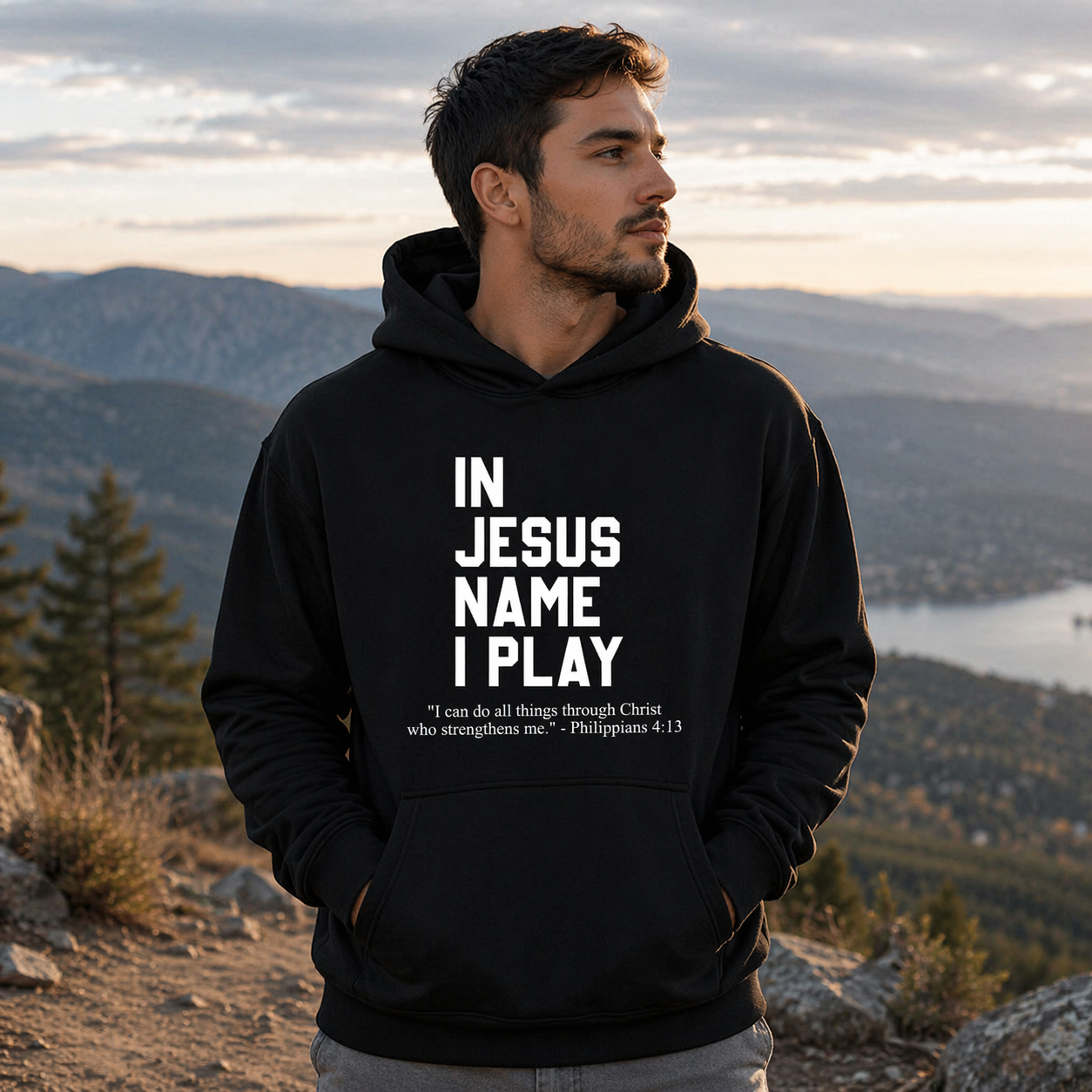 In Jesus Name I Play Hoodie (Youth Collection)