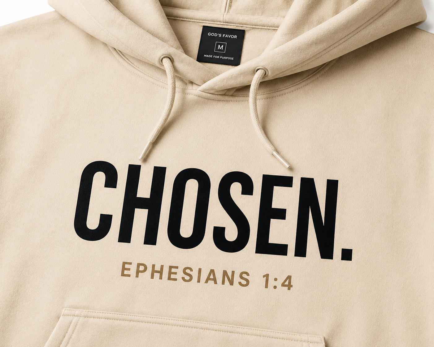 CHOSEN.™ Premium Hoodie – Cream Edition