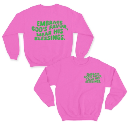 Wave Bubble Pink Sweatshirt 