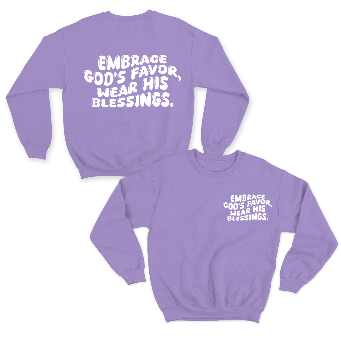 Wave Bubble Light Purple Sweatershirt 