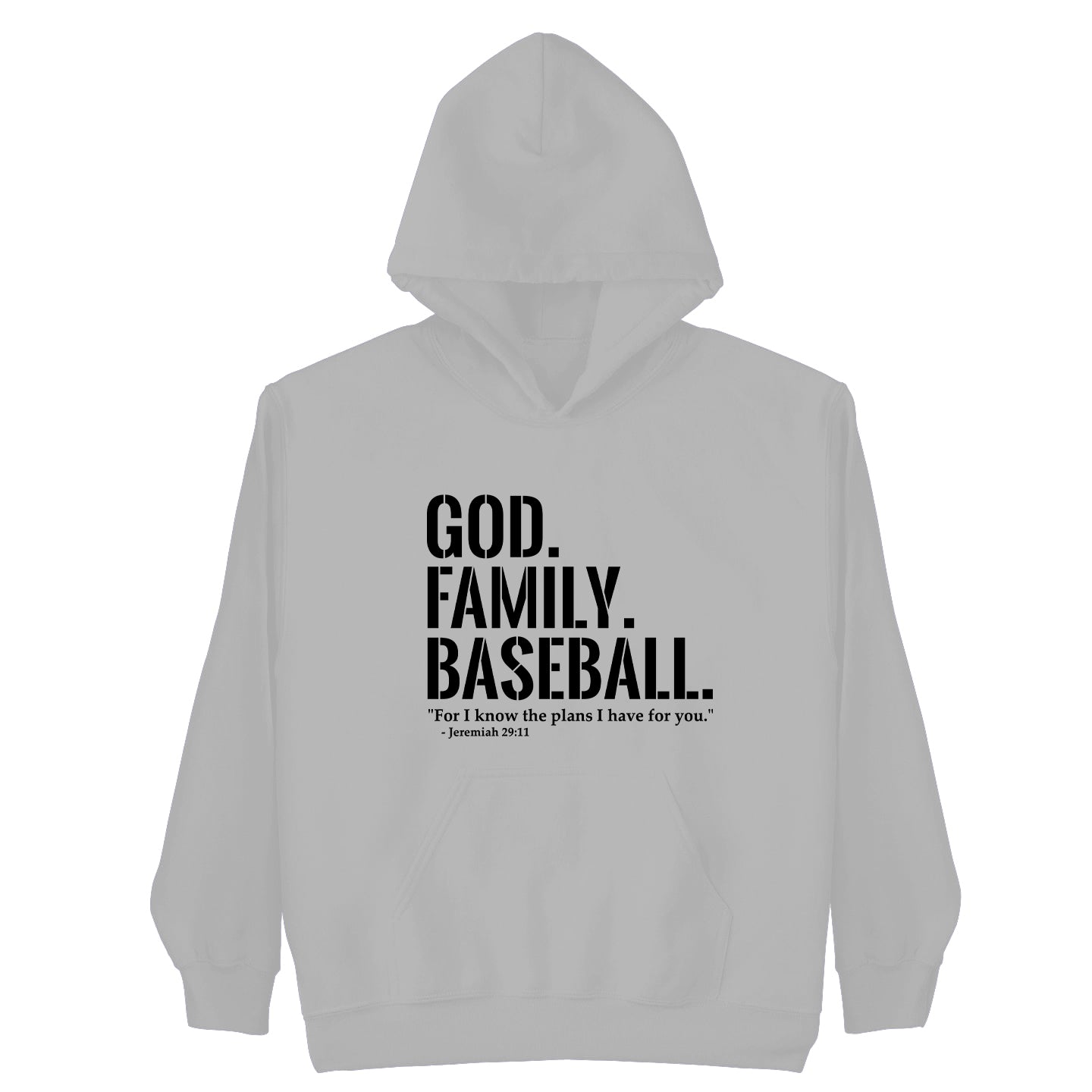God. Family.  Baseball Hoodie (Youth Collection)