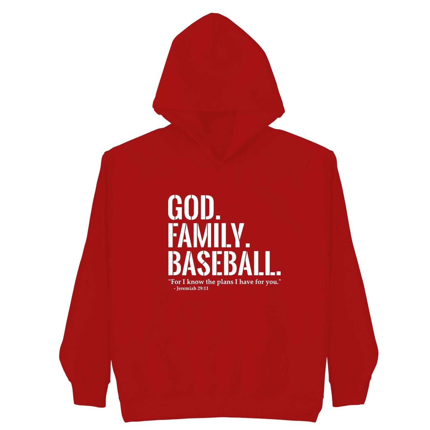God. Family.  Baseball Hoodie (Youth Collection)