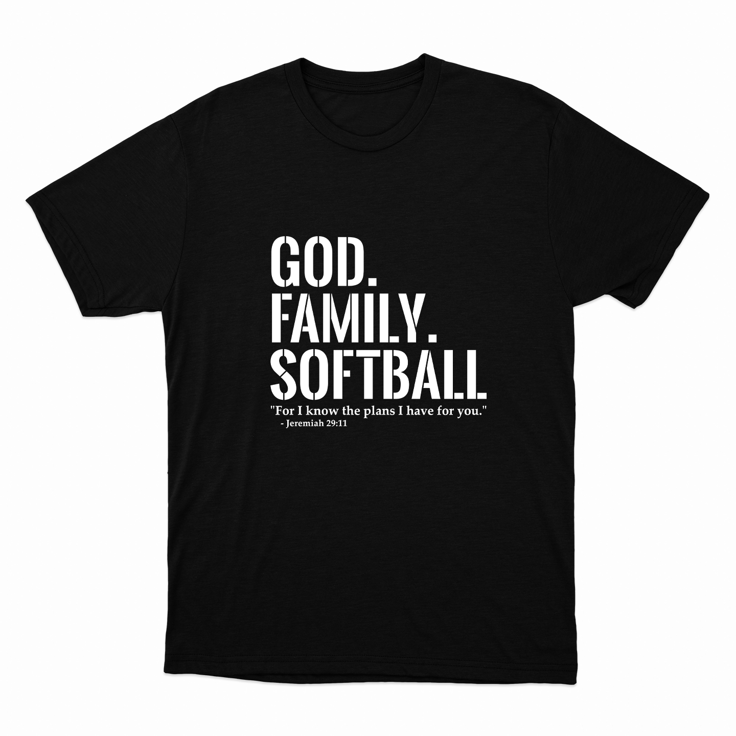 God. Family. Softball. T-Shirt (Youth Collection)
