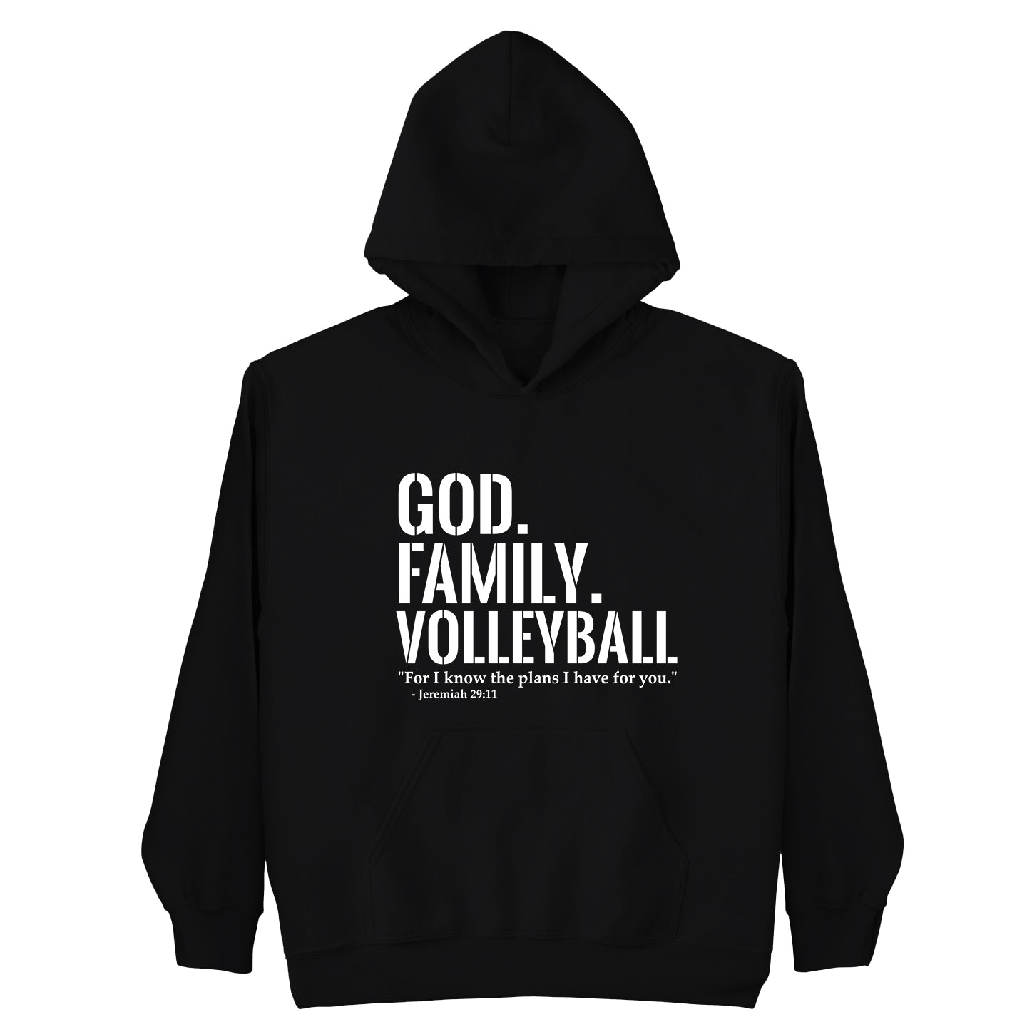 God. Family.  Volleyball  Hoodie (Youth Collection)