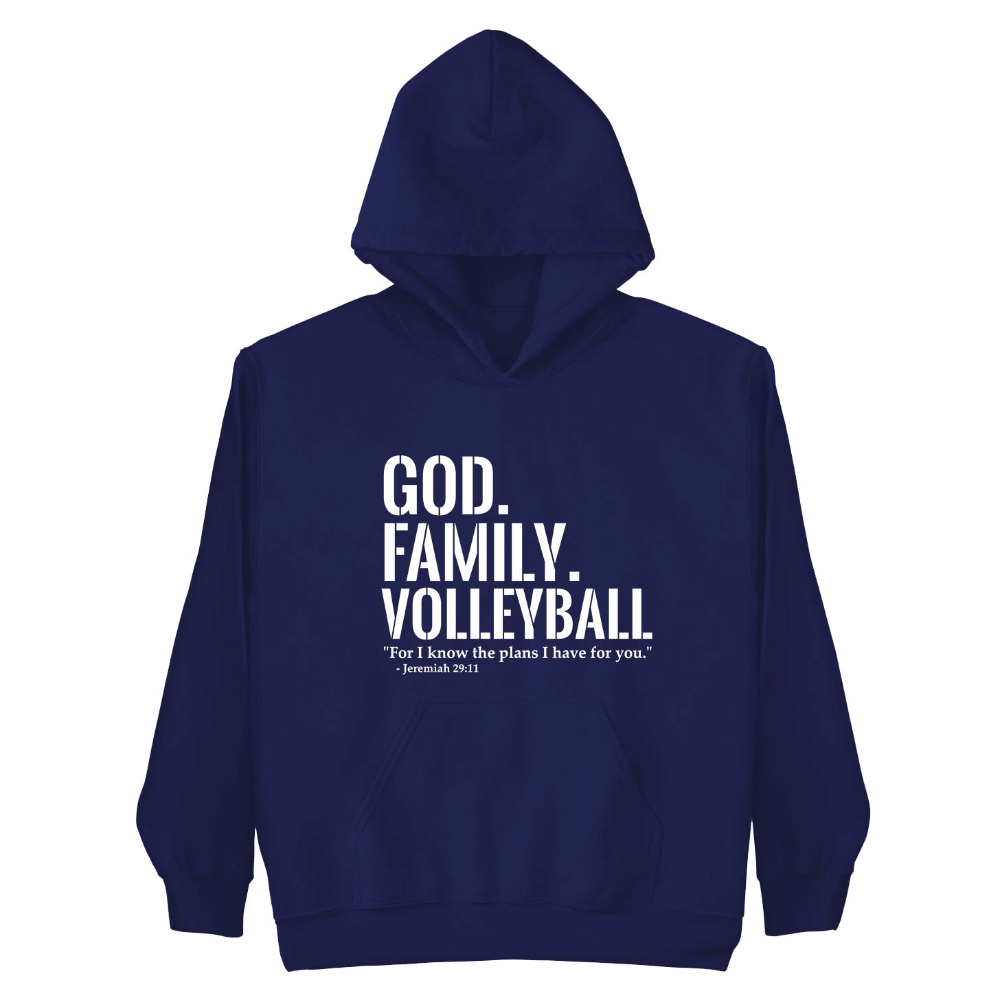 God. Family.  Volleyball  Hoodie (Youth Collection)