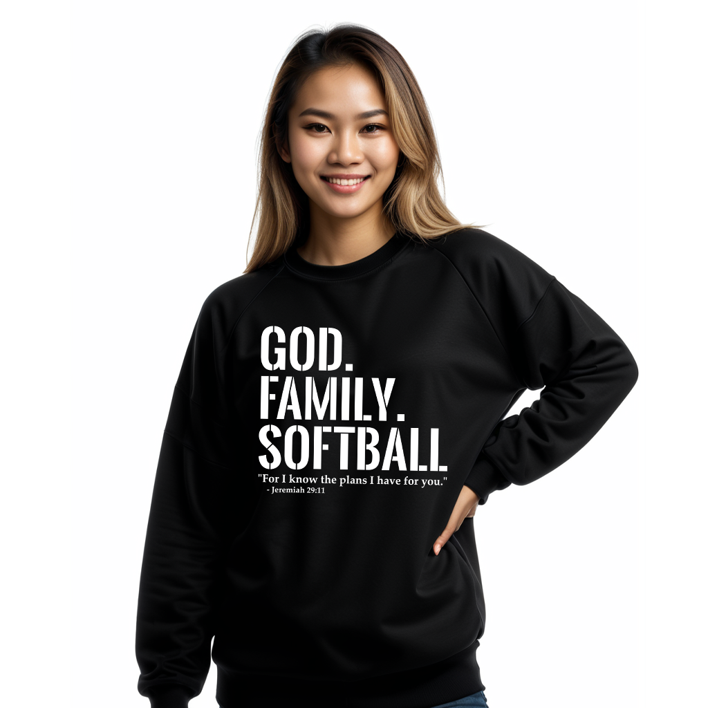 God. Family. Softball. Sweatshirt (Youth Collection)