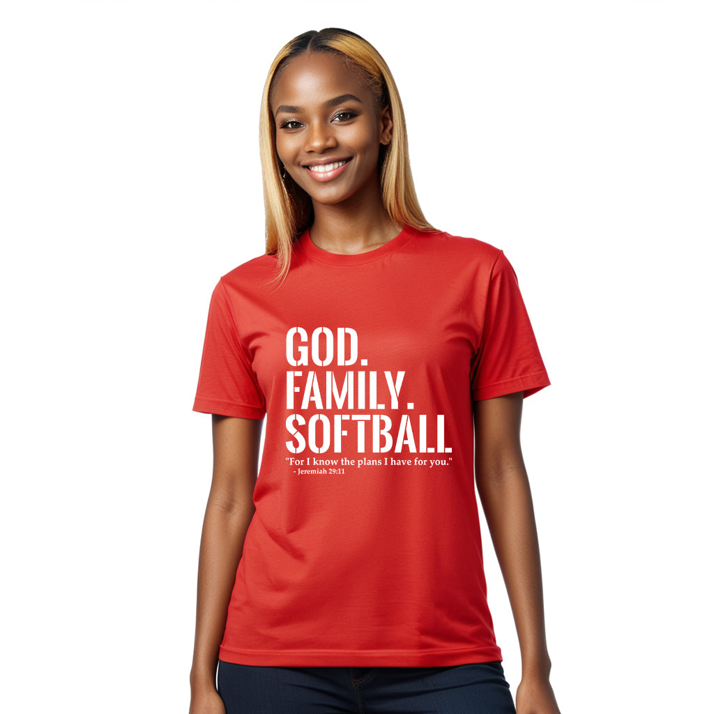 God. Family. Softball. T-Shirt (Youth Collection)