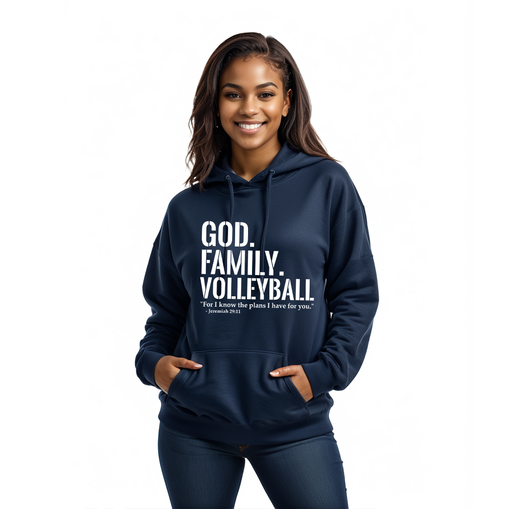 God. Family.  Volleyball  Hoodie (Youth Collection)