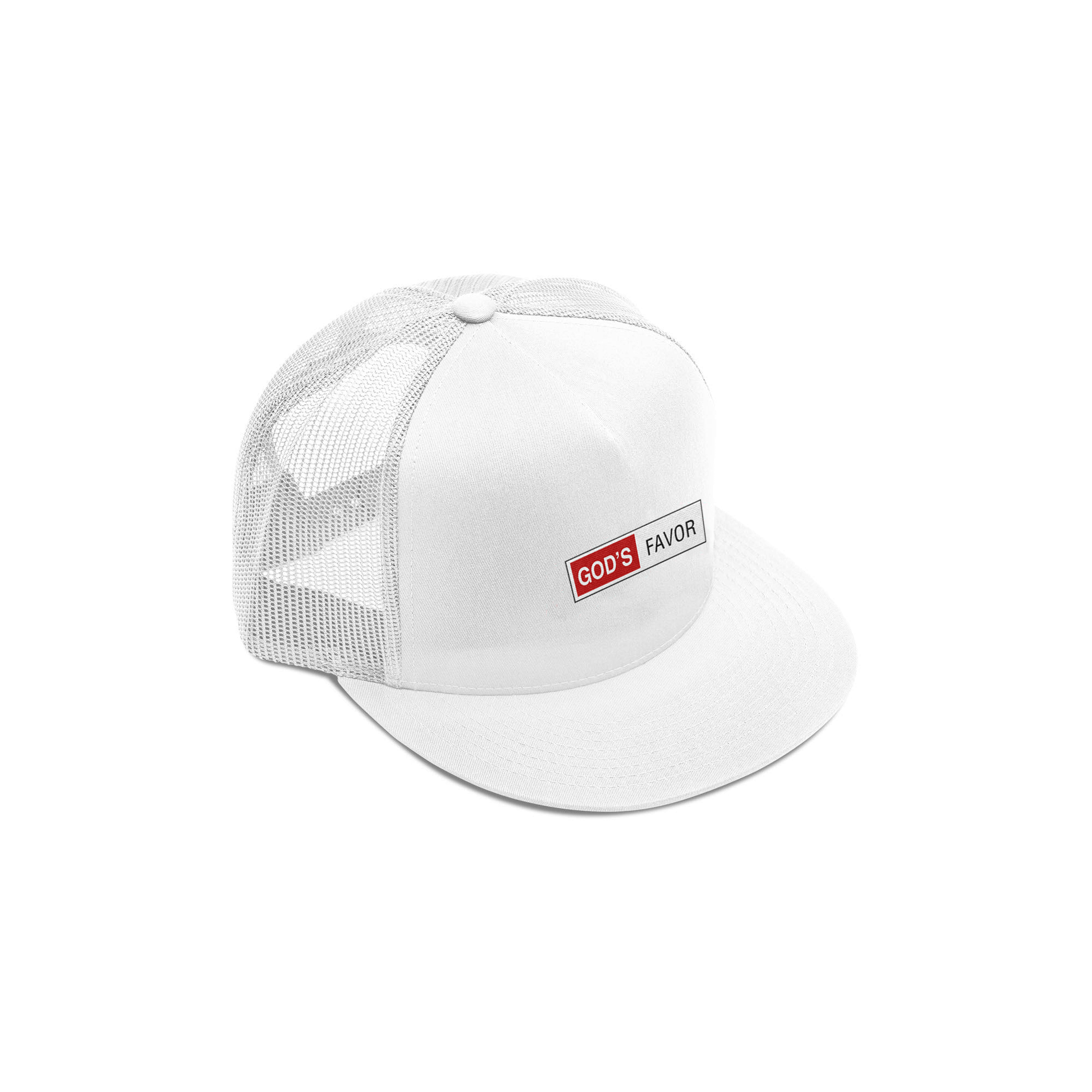 white trucker hat