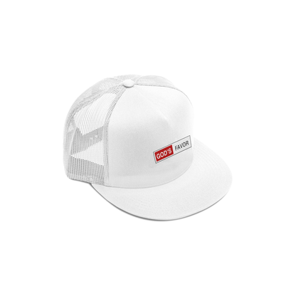 white trucker hat