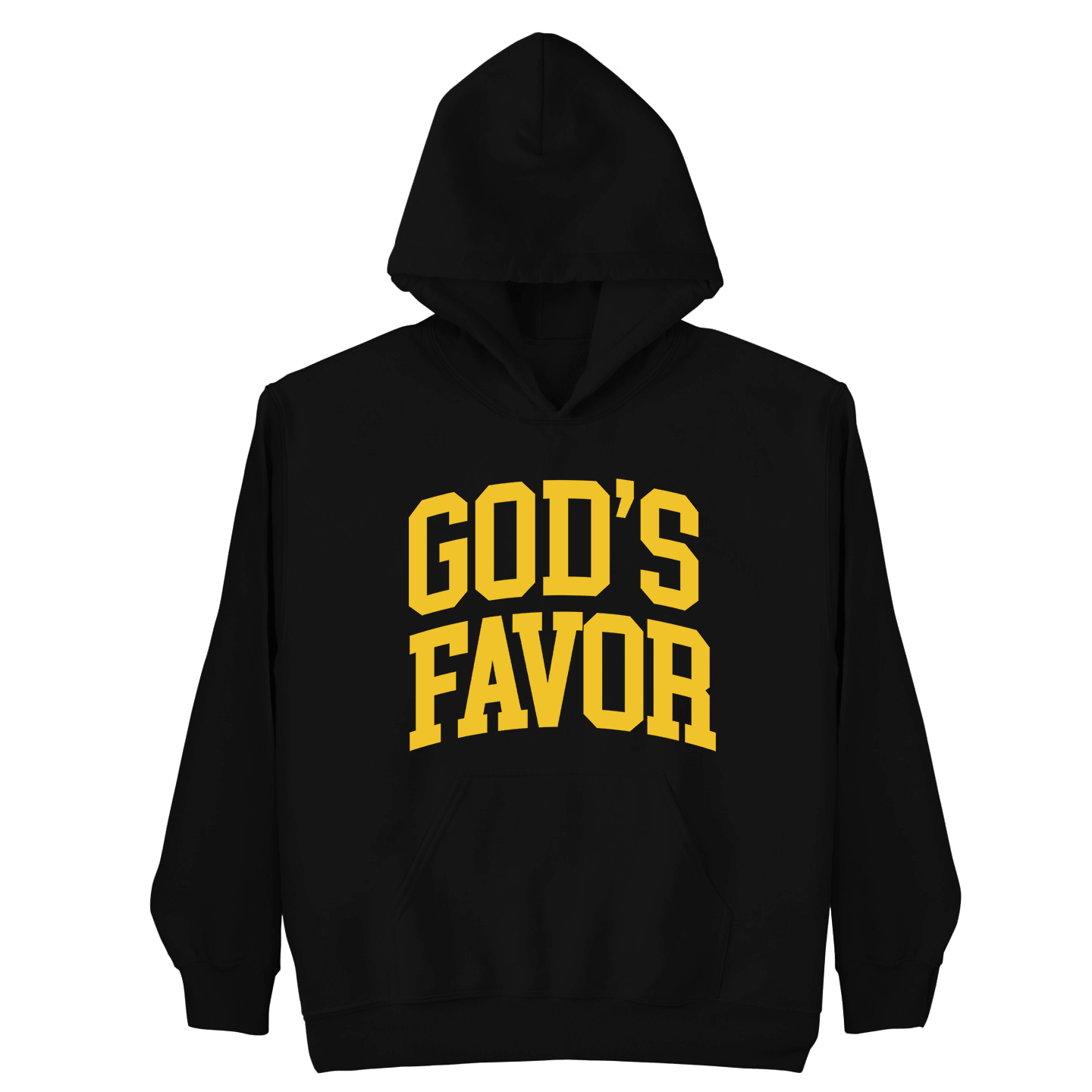God’s Favor Hoodies Black | Gold lettering
