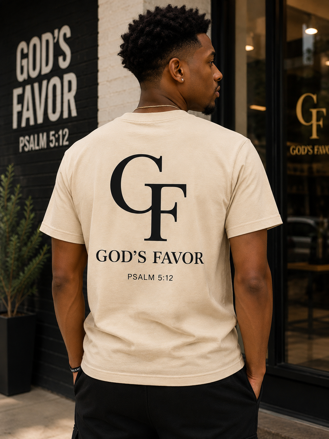 Not Lucky. Favored.™ Premium Tee – Cream Edition