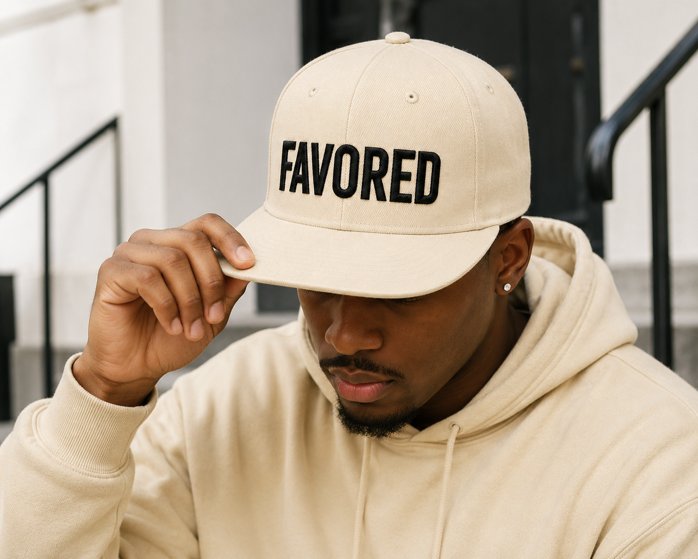 FAVORED™ Premium Cream Snapback Hat