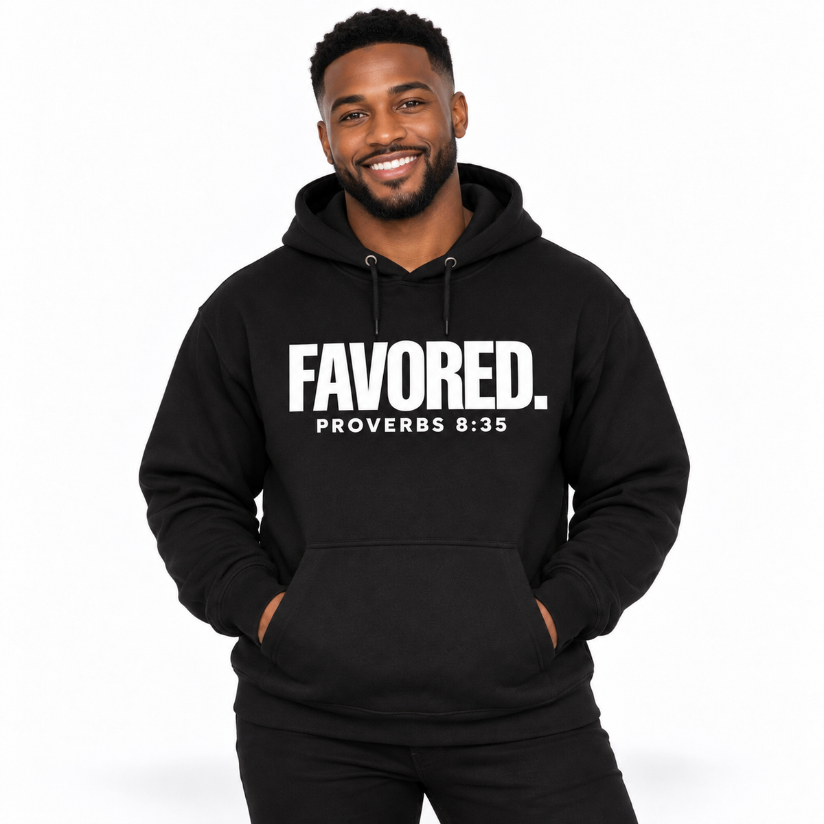 FAVORED.™ Proverbs 8:35 Premium Hoodie