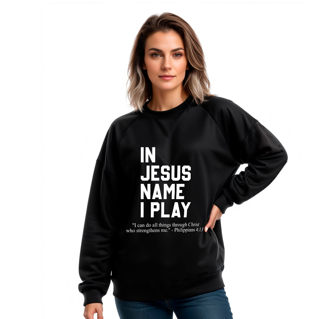 In Jesus Name I Play Sweatshirt (Youth Collection)