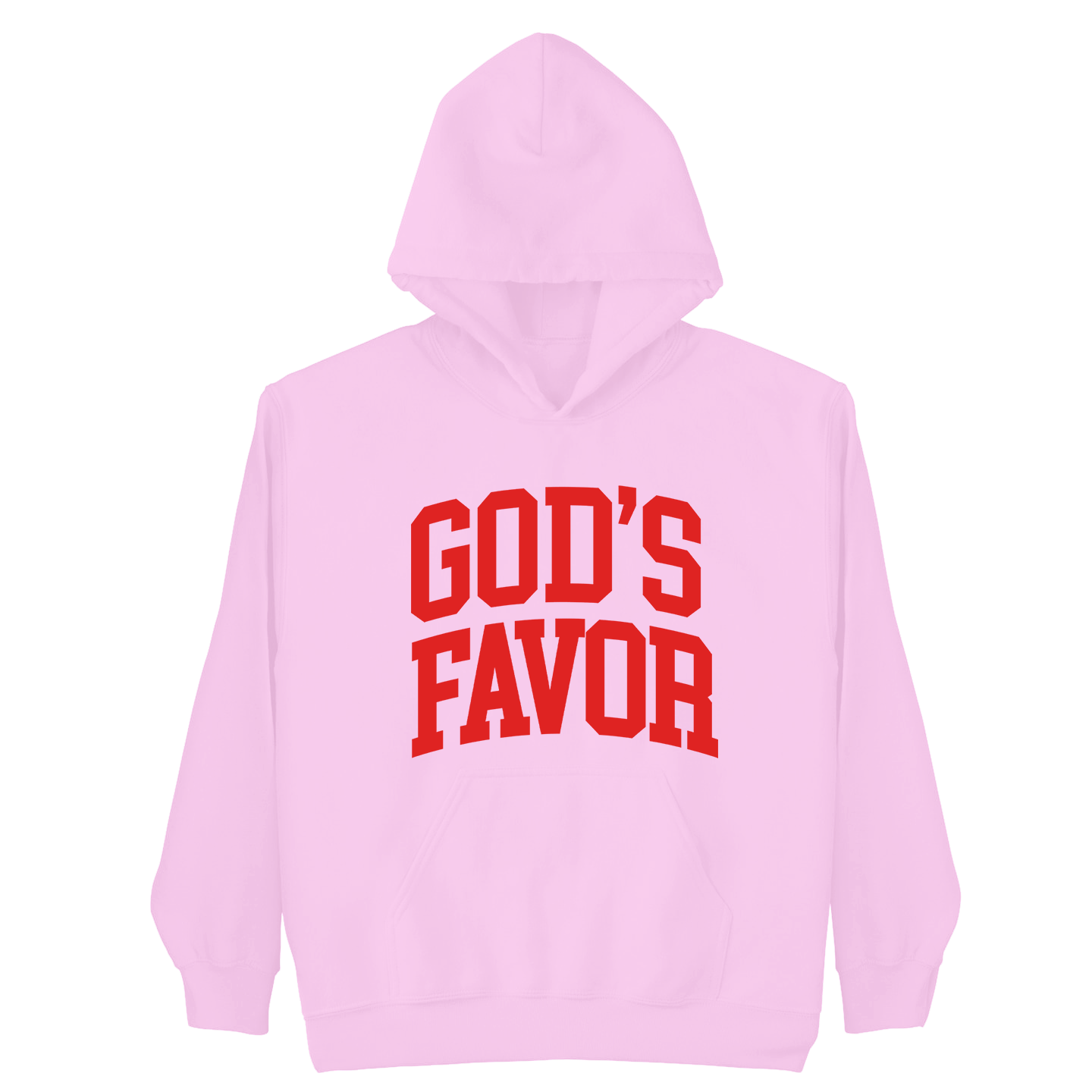 God’s Favor Hoodies  Pink | Red lettering